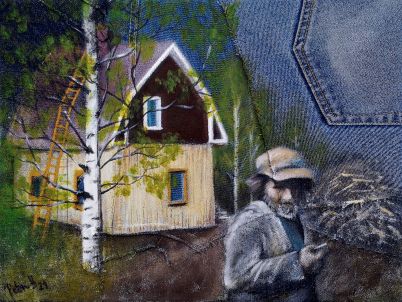 Petra Hietalahti. Jaskan talo. 2021 г. Aкриловая живопись