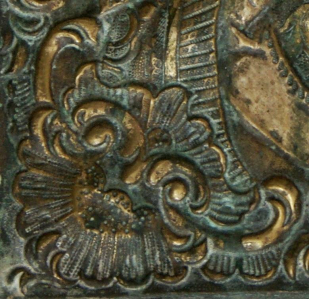 Тихвинская икона. Фрагмент оклада