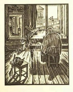Возвращение. 1985. Линогравюра. 46 х 60. Из серии «Ожидание и возвращение», 1985. ОМИИ