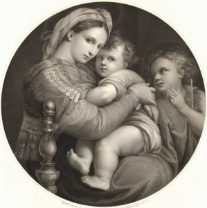 Джовита Гаравалья. «Мадонна делла Седиа». 1828. С живописного оригинала Рафаэля Санти.