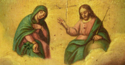 Святая великомученица Варвара. ОМИИ. Фрагмент. Христос и Дева Мария.