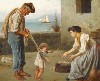 «Первые шаги» (фрагмент). 1895. Холст, масло