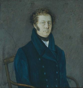    Неизвестный художник XIX в.  Портрет А.Г. Попова (1760?-1865). Кость, акварель, гуашь.  Государственный музей А.С. Пушкина