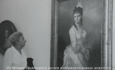 Н.М. Грин-Скарятина (1916-2001) в Орловском музее изобразительных искусств. Июнь 1999 года