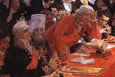 И.Е. Репин. А.С.Пушкин на акте в Лицее 8 января 1815 г. читает свою поэму 