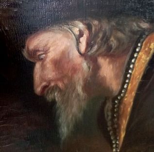 Царь Иван Грозный любуется на Василису Мелентьеву.  ОМИИ. Фрагмент.