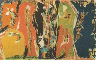 1.«Распятие с предстоящими», 1970, холст, масло,  252х404
