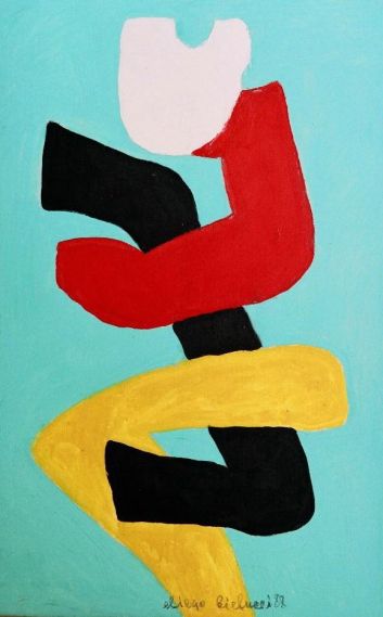 «Модуль. Гитарист», 1988, холст, масло 150х100