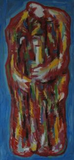 «Отец с сыном». Правая часть, холст, масло, 200х100