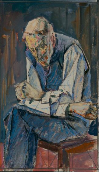   А.И. Курнаков «Этюд. Портрет художника К.С. Андросова». 1974 ОМИИ «Мемориальная мастерская Народного художника СССР А.И. Курнакова» 