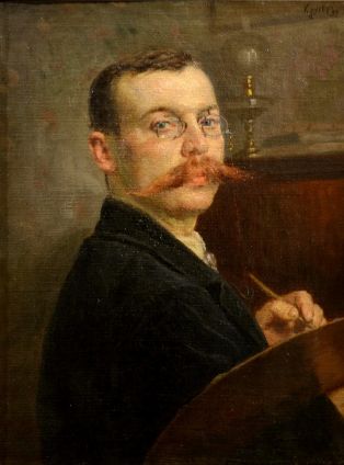Я.М. Кругер. «Автопортрет». 1899. Холст, масло.  Национальный художественный музей Республики Беларусь